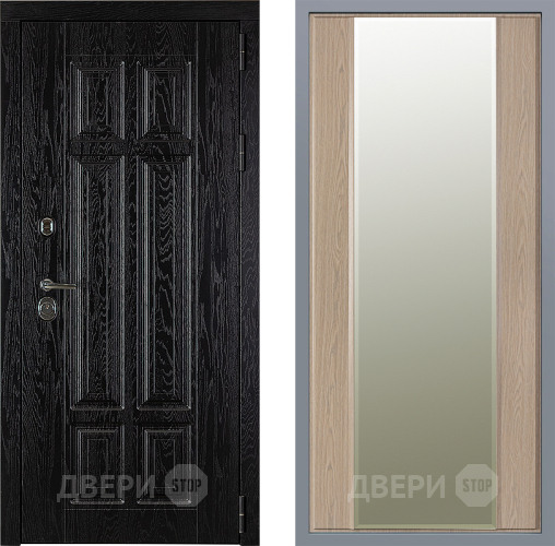 Дверь Заводские двери Мюнхен Зеркало Макси Беленый дуб в Рузе