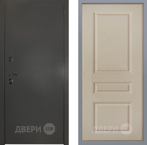 Дверь Заводские двери Эталон 3к антик серебро Стокгольм Шампань в Рузе