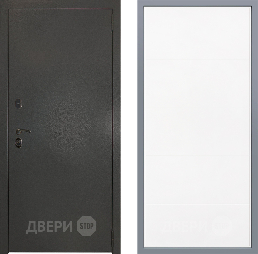 Дверь Заводские двери Эталон 3к антик серебро Тривия Белый софт в Рузе