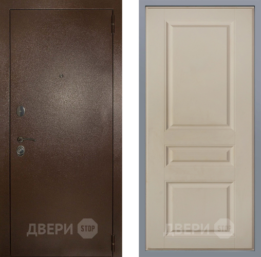 Дверь Заводские двери Эталон 3к антик медь Стокгольм Шампань в Рузе