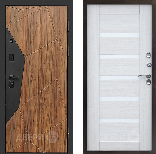 Входная металлическая Дверь Престиж Avangard Царга Лиственница белая в Рузе