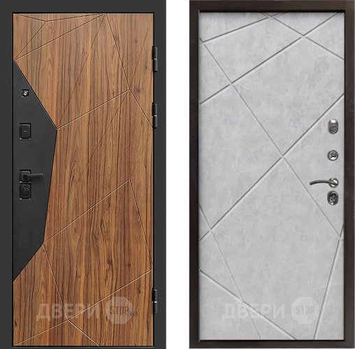 Входная металлическая Дверь Престиж Avangard Лучи Бетон светлый в Рузе