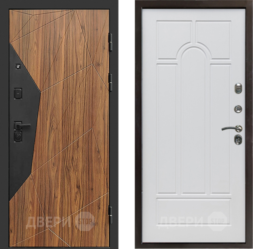 Входная металлическая Дверь Престиж Avangard Арка Белое дерево в Рузе