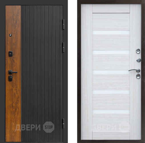 Входная металлическая Дверь Престиж Prestizh Царга Лиственница белая в Рузе