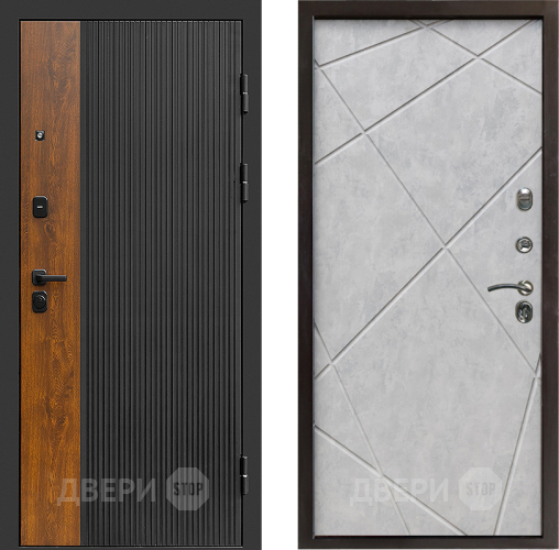 Входная металлическая Дверь Престиж Prestizh Лучи Бетон светлый в Рузе