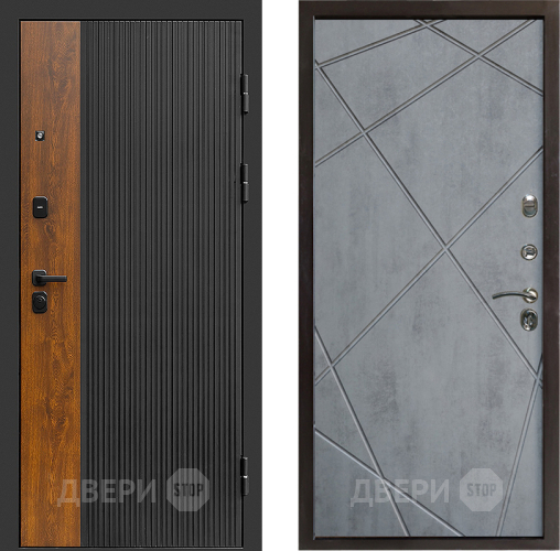 Входная металлическая Дверь Престиж Prestizh Лучи Бетон темный в Рузе