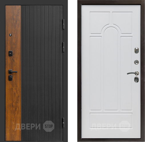 Входная металлическая Дверь Престиж Prestizh Арка Белое дерево в Рузе