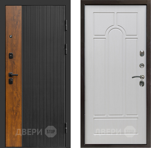 Входная металлическая Дверь Престиж Prestizh Арка Лиственница белая в Рузе
