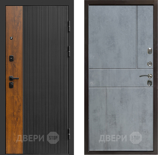 Входная металлическая Дверь Престиж Prestizh Горизонт Бетон темный в Рузе