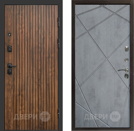 Входная металлическая Дверь Престиж Tvist Лучи Бетон темный в Рузе