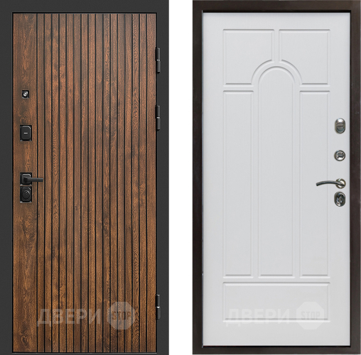 Входная металлическая Дверь Престиж Tvist Арка Белое дерево в Рузе