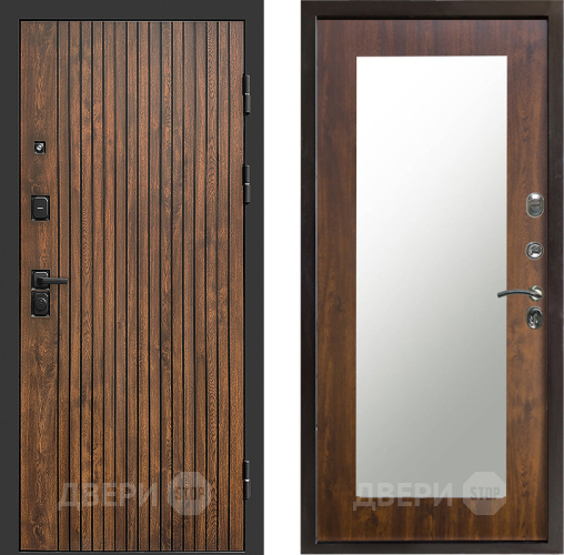 Входная металлическая Дверь Престиж Tvist Зеркло Пастораль Дуб в Рузе