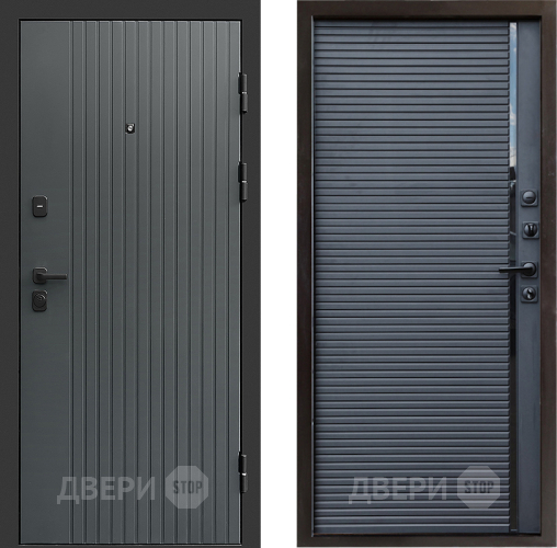 Входная металлическая Дверь Престиж Tvist Grey Porte Черный кварц в Рузе