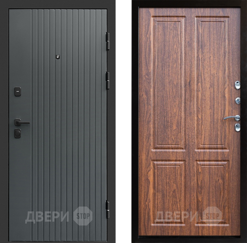 Входная металлическая Дверь Престиж Tvist Grey Премиум Орех светлый в Рузе
