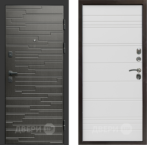 Входная металлическая Дверь Престиж Rivera Line Белый в Рузе