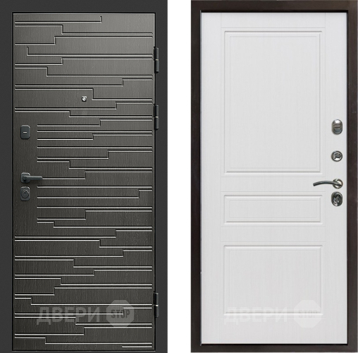 Входная металлическая Дверь Престиж Rivera Классика Белое дерево в Рузе