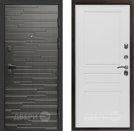 Входная металлическая Дверь Престиж Rivera Классика Лиственница белая в Рузе