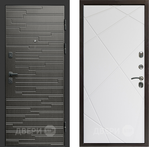 Входная металлическая Дверь Престиж Rivera Лучи Бетон белый в Рузе