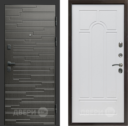 Входная металлическая Дверь Престиж Rivera Арка Белое дерево в Рузе