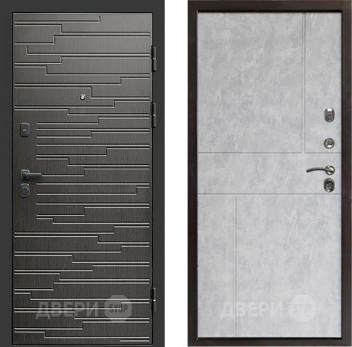 Входная металлическая Дверь Престиж Rivera Горизонт Бетон светлый в Рузе