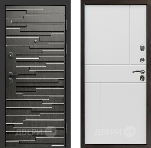Входная металлическая Дверь Престиж Rivera Горизонт Бетон белый в Рузе