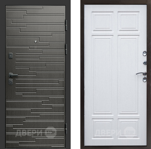 Входная металлическая Дверь Престиж Rivera Премиум Лиственница белая в Рузе