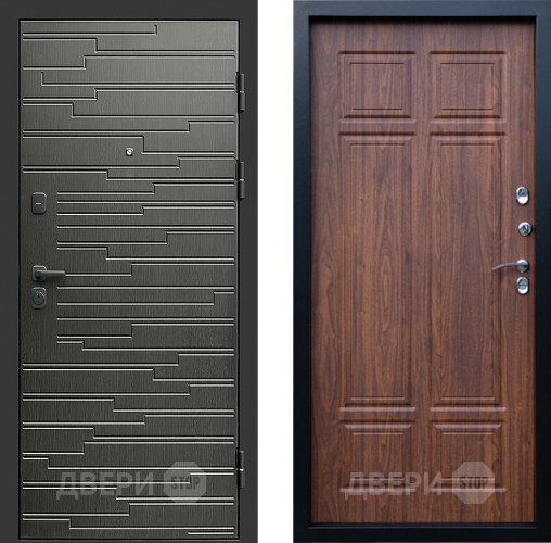 Входная металлическая Дверь Престиж Rivera Премиум Орех темный в Рузе