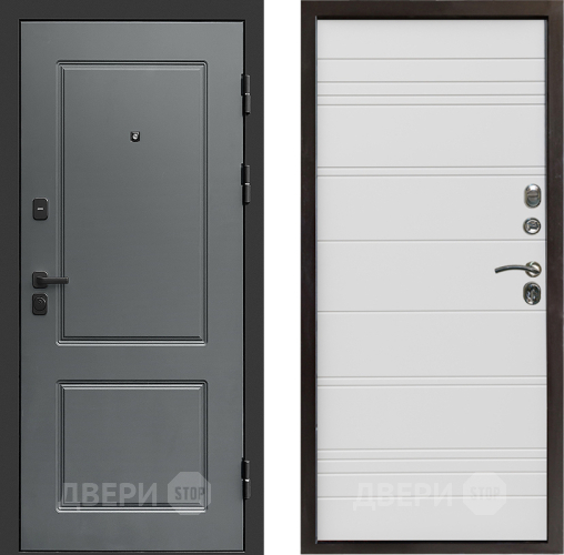 Входная металлическая Дверь Престиж Verona Line Белый в Рузе