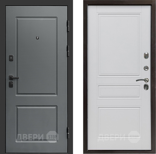 Входная металлическая Дверь Престиж Verona Классика Белый матовый в Рузе