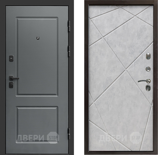 Входная металлическая Дверь Престиж Verona Лучи Бетон светлый в Рузе