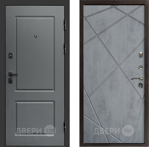 Входная металлическая Дверь Престиж Verona Лучи Бетон темный в Рузе
