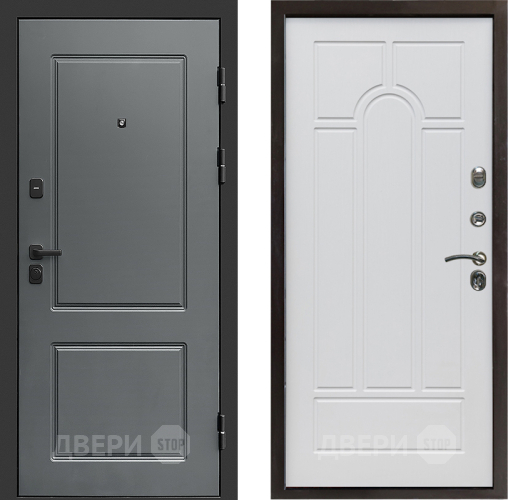 Входная металлическая Дверь Престиж Verona Арка Белое дерево в Рузе