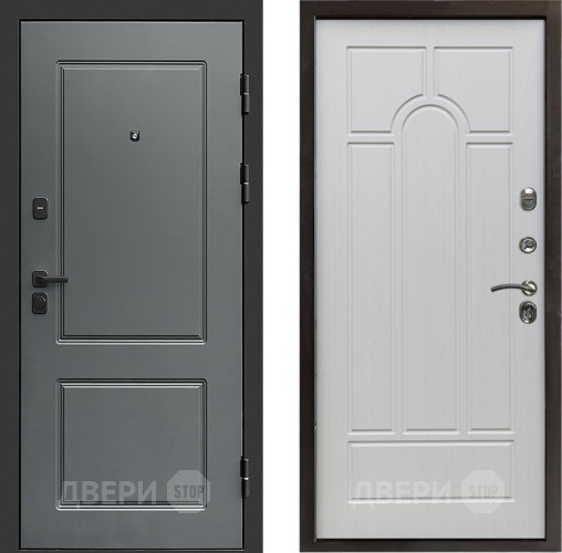 Входная металлическая Дверь Престиж Verona Арка Лиственница белая в Рузе