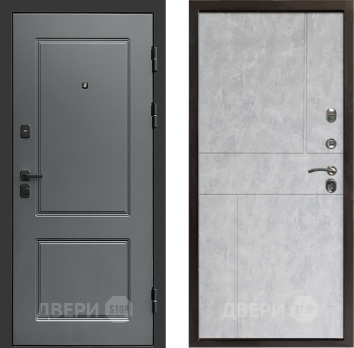 Входная металлическая Дверь Престиж Verona Горизонт Бетон светлый в Рузе
