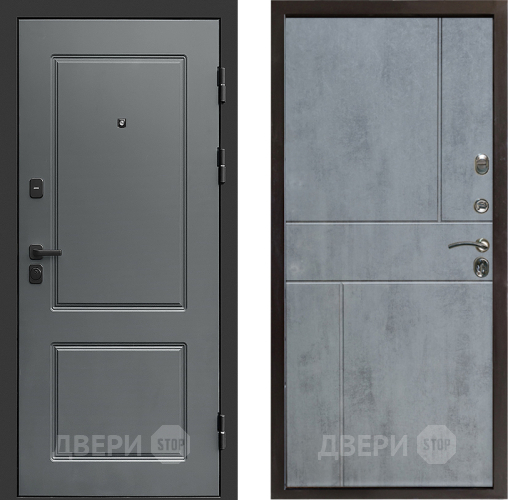 Входная металлическая Дверь Престиж Verona Горизонт Бетон темный в Рузе