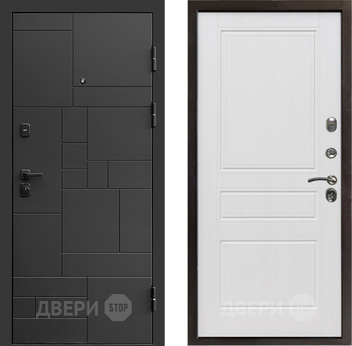 Входная металлическая Дверь Престиж Kvadro Классика Белое дерево в Рузе