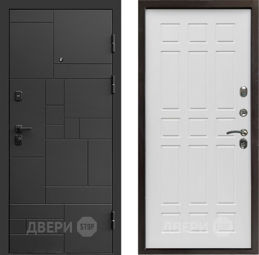 Входная металлическая Дверь Престиж Kvadro Спарта Белое дерево в Рузе