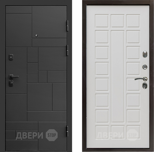 Входная металлическая Дверь Престиж Kvadro Престиж Бежевый мат в Рузе