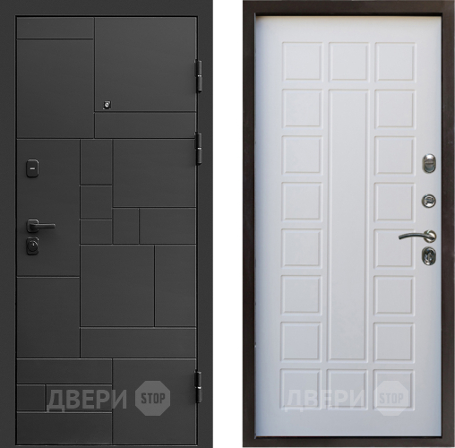 Входная металлическая Дверь Престиж Kvadro Престиж Белое дерево в Рузе