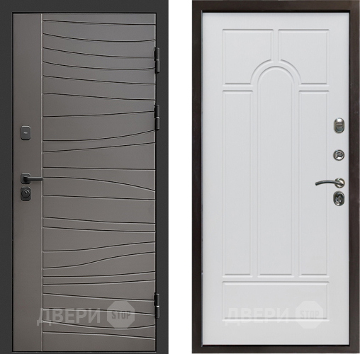 Входная металлическая Дверь Престиж Siciliya Арка Белое дерево в Рузе