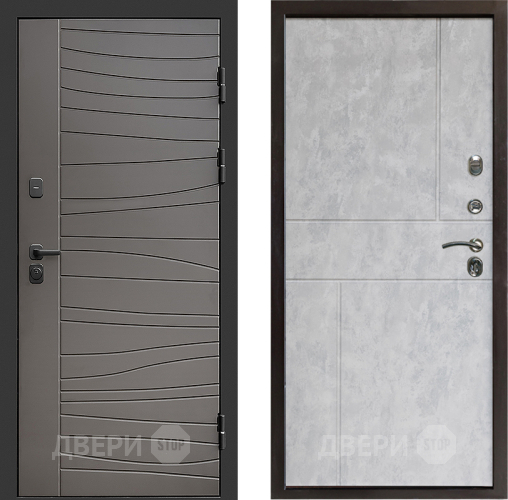 Входная металлическая Дверь Престиж Siciliya Горизонт Бетон светлый в Рузе