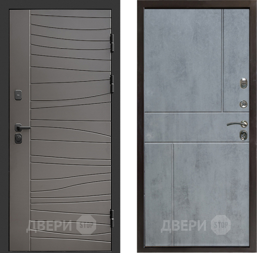 Входная металлическая Дверь Престиж Siciliya Горизонт Бетон темный в Рузе