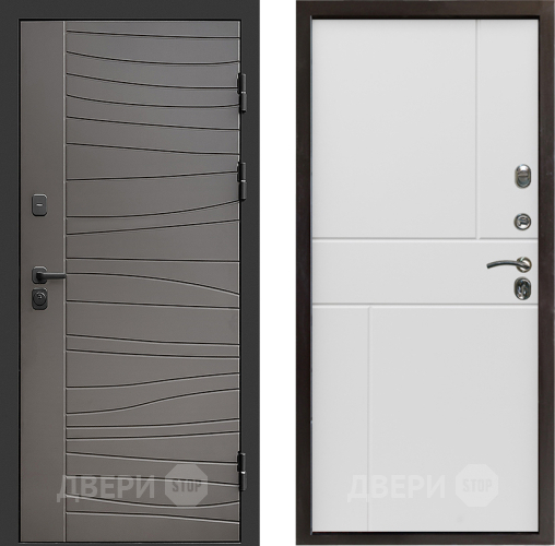 Входная металлическая Дверь Престиж Siciliya Горизонт Бетон белый в Рузе