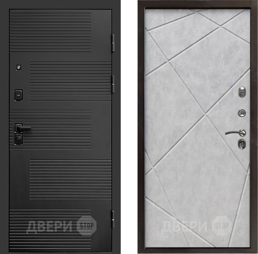 Входная металлическая Дверь Престиж Favorit Лучи Бетон светлый в Рузе