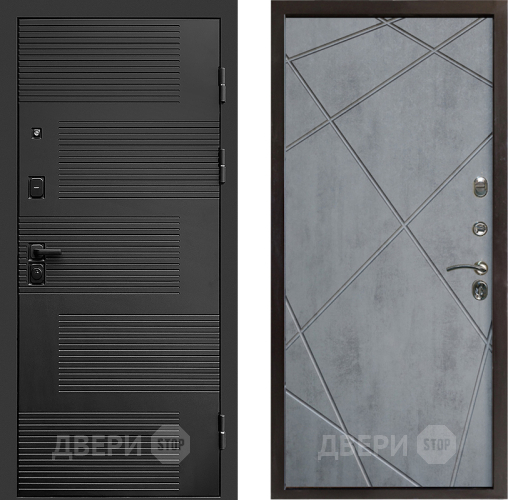 Входная металлическая Дверь Престиж Favorit Лучи Бетон темный в Рузе