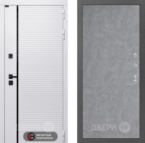 Входная металлическая Дверь Лабиринт (LABIRINT) Royal 21 Бетон светлый в Рузе