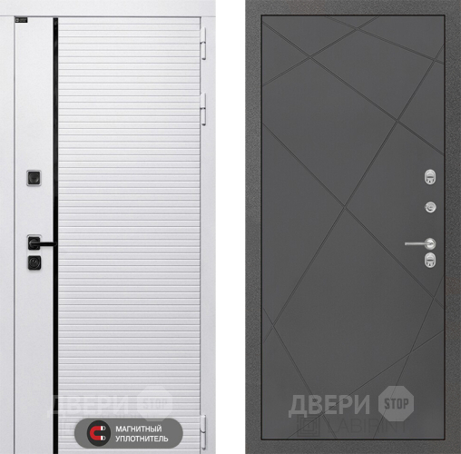 Входная металлическая Дверь Лабиринт (LABIRINT) Royal 24 Графит софт в Рузе