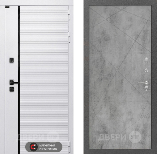 Входная металлическая Дверь Лабиринт (LABIRINT) Royal 24 Бетон светлый в Рузе