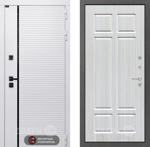 Входная металлическая Дверь Лабиринт (LABIRINT) Royal 08 Кристалл вуд в Рузе