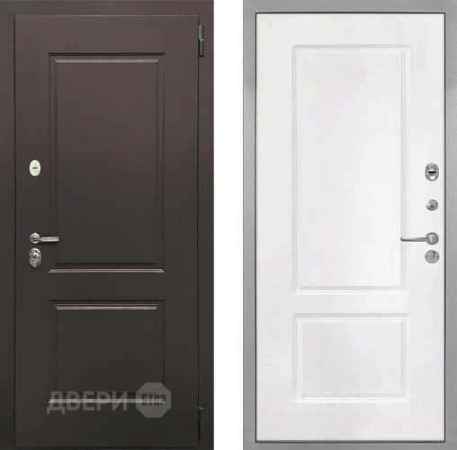 Входная металлическая Дверь Интекрон (INTECRON) Кампо КВ-2 Белый матовый в Рузе